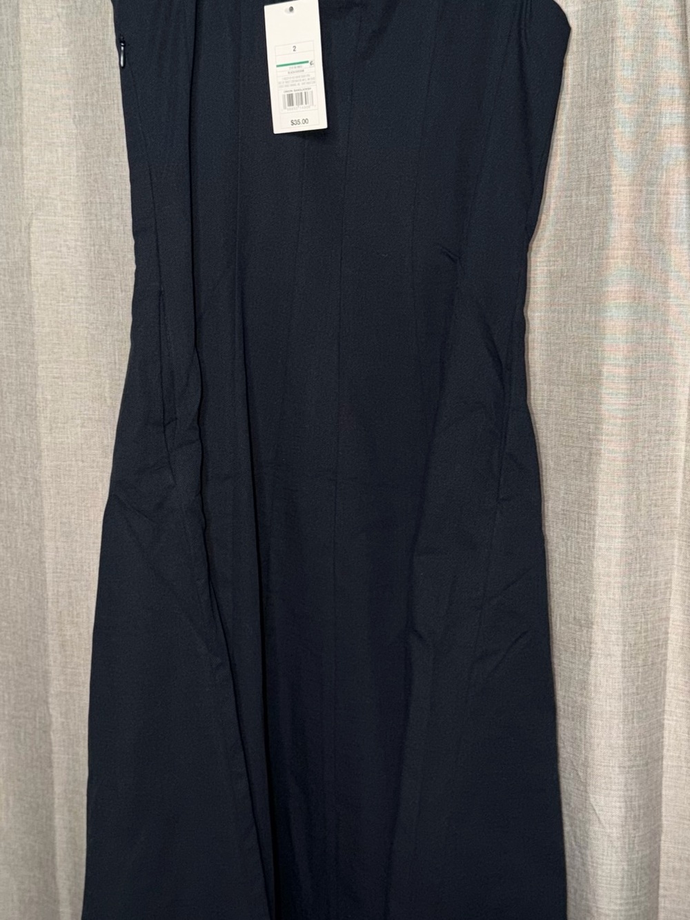 A New Day Black Sleeveless Midi Dress – Scoop Neck – Side Slit – NWT